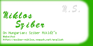 miklos sziber business card